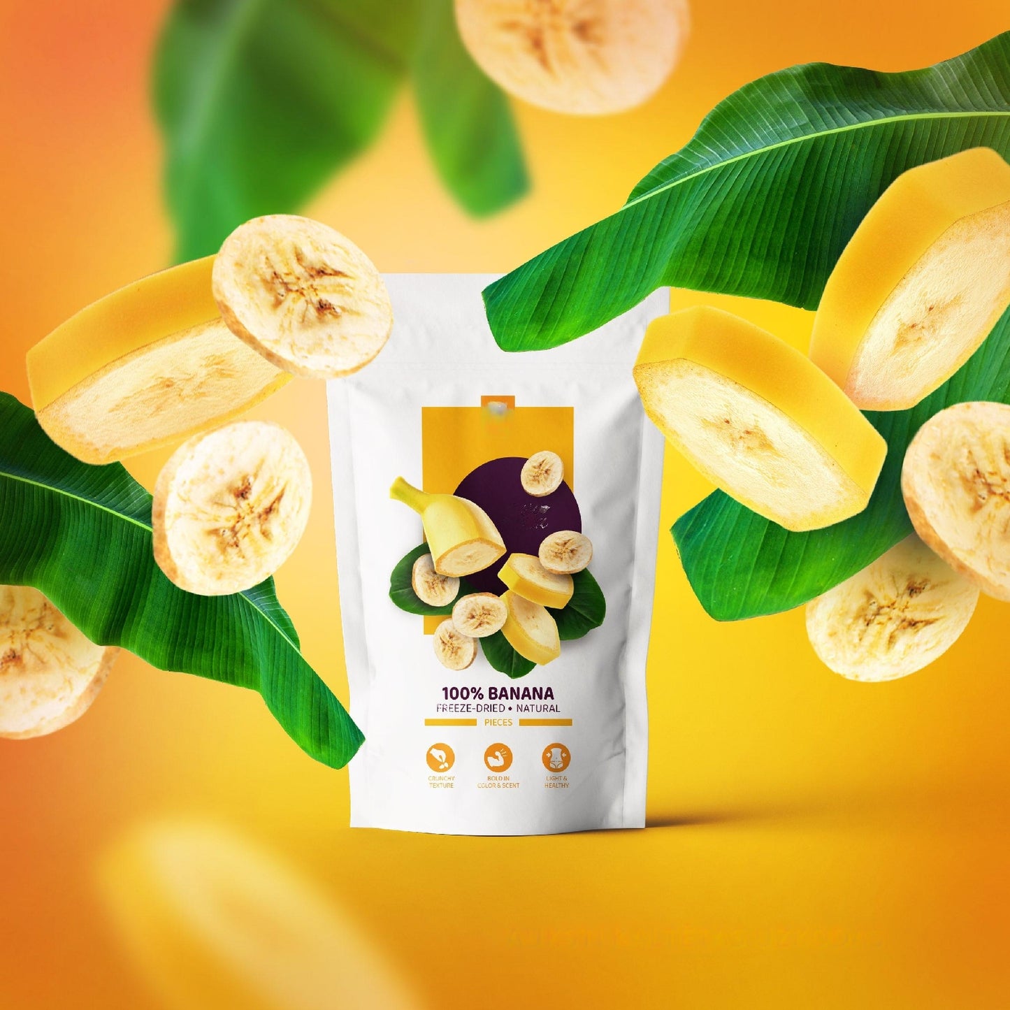 Banana, liofilizirana, 50g