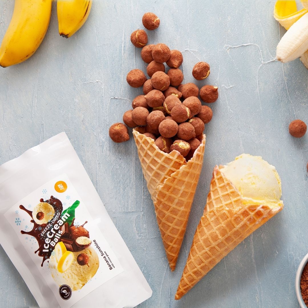 Sladoled z okusom banane, liofiliziran, 45g