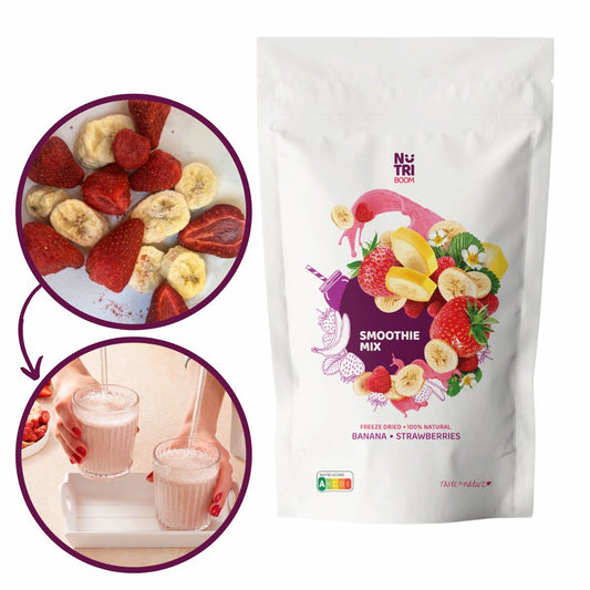 Smoothie mix Power up (korenje, banane, jabolka, robide), liofilizirano, 21g