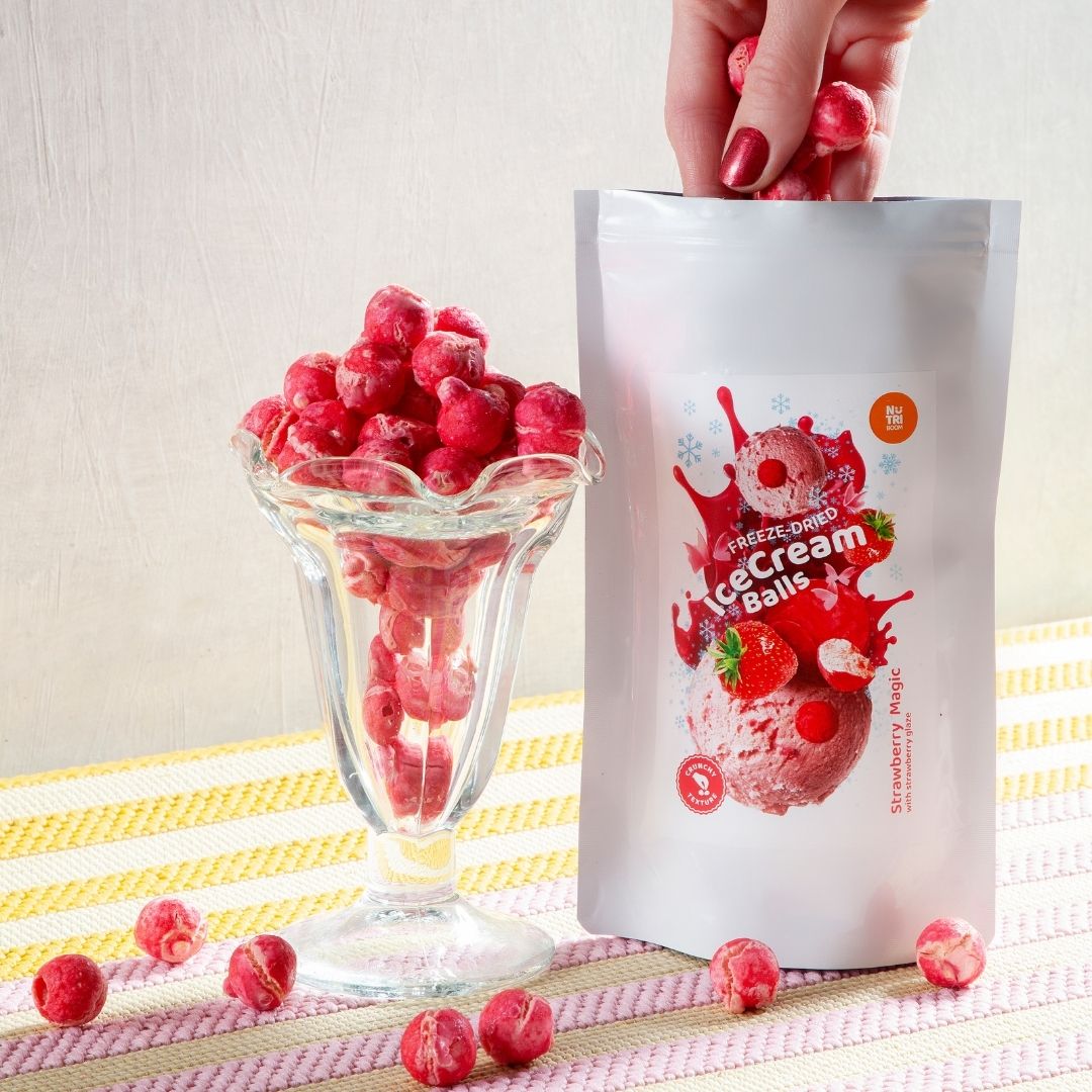 Sladoled z okusom jagode, liofiliziran, 45g